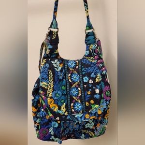 Vera Bradley backpack tote midnight blues EUC